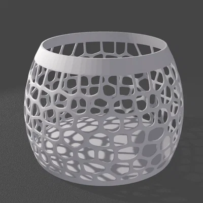 Mẫu lọ hoa trang trí họa tiết lưới tổ ong in 3D đẹp mắt