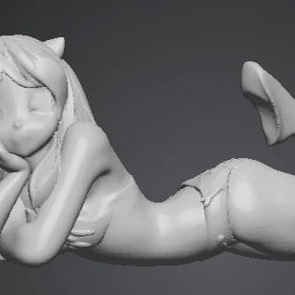 Mô hình 3D nhân vật Lamù (Lum) Anime cực đáng yêu để in 3D