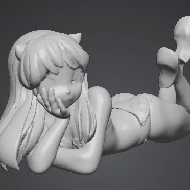 Mô hình 3D nhân vật Lamù (Lum) Anime cực đáng yêu để in 3D
