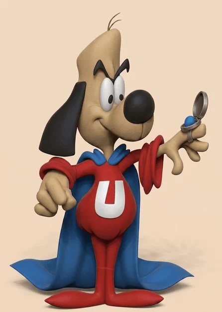 Mô hình 3D Underdog và viên thuốc siêu năng lượng (1966) độc đáo - Image 1