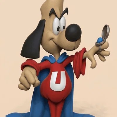 Mô hình 3D Underdog và viên thuốc siêu năng lượng (1966) độc đáo