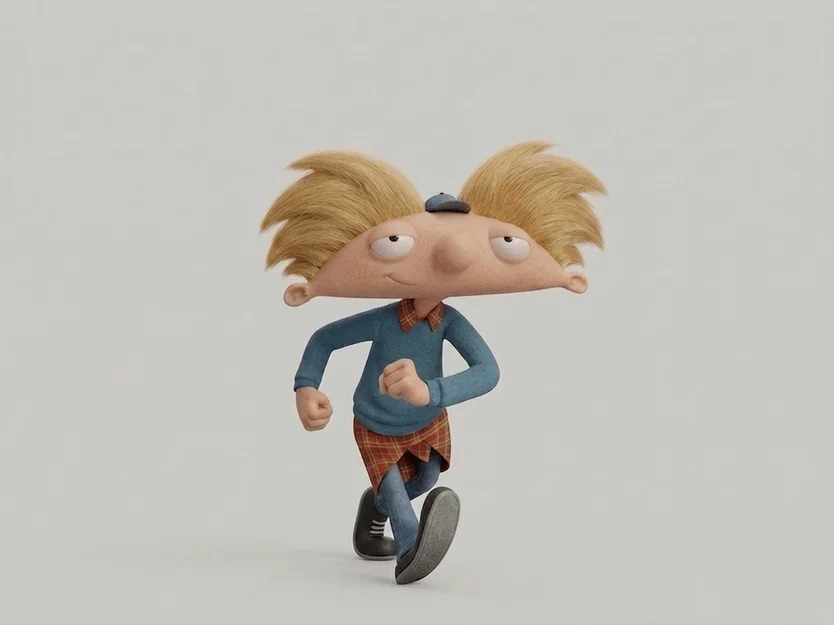Mô hình 3D nhân vật Hey Arnold! đáng yêu để in 3D - Image 1