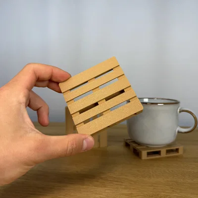 Đế lót ly hình Pallet gỗ