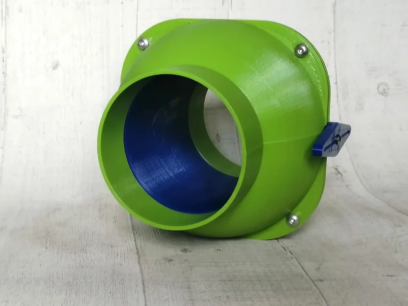 Blast Gate loại Ball Valve 100mm (4 inch) chống tắc nghẽn cho hệ thống hút bụi nhà xưởng - Image 1
