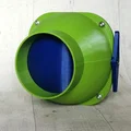 Blast Gate loại Ball Valve 100mm (4 inch) chống tắc nghẽn cho hệ thống hút bụi nhà xưởng - Thumbnail 2