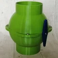Blast Gate loại Ball Valve 100mm (4 inch) chống tắc nghẽn cho hệ thống hút bụi nhà xưởng - Thumbnail 5