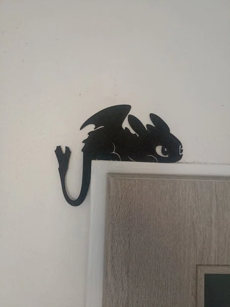 Vật trang trí cửa hình Rồng Đêm Toothless - Image 3