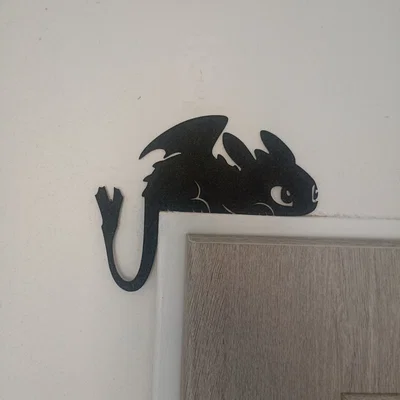 Vật trang trí cửa hình Rồng Đêm Toothless