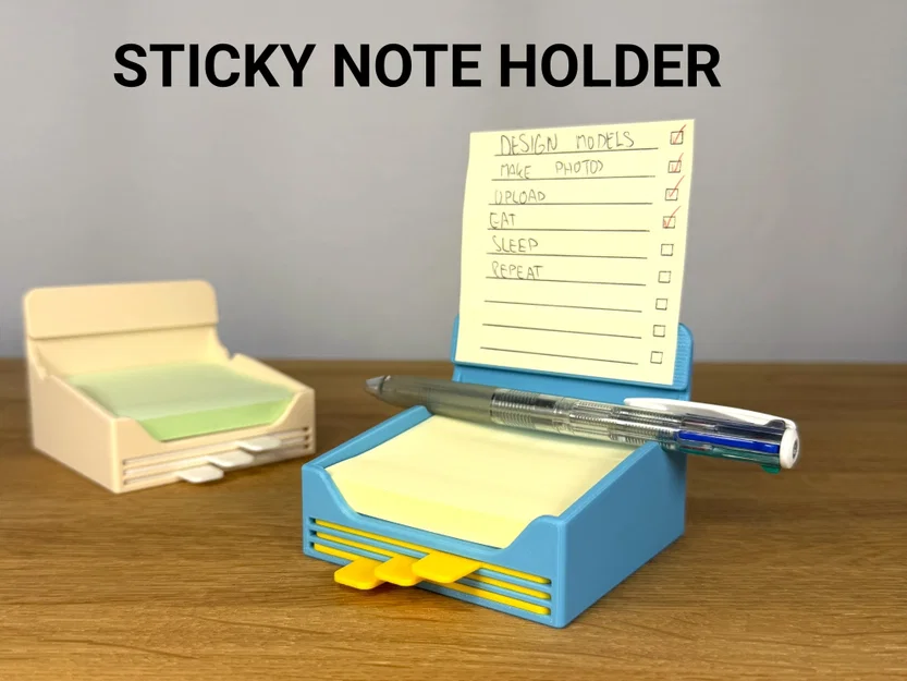 Hộp đựng giấy ghi chú (Sticky Note/Post-it) kèm bộ khuôn vẽ (Stencil) - Image 1