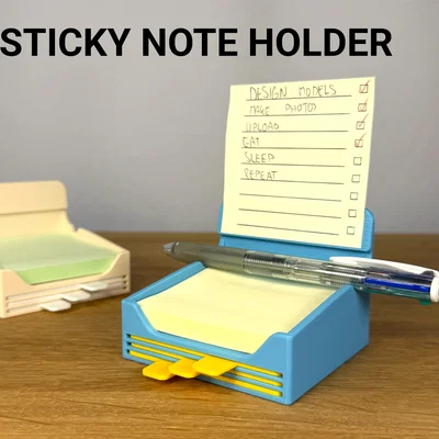Hộp đựng giấy ghi chú (Sticky Note/Post-it) kèm bộ khuôn vẽ (Stencil)
