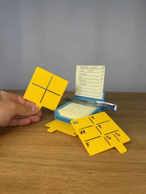 Hộp đựng giấy ghi chú (Sticky Note/Post-it) kèm bộ khuôn vẽ (Stencil) - Image 6