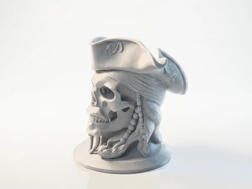 Mô hình 3D đầu lâu cướp biển Captain Jack Sparrow - Image 1