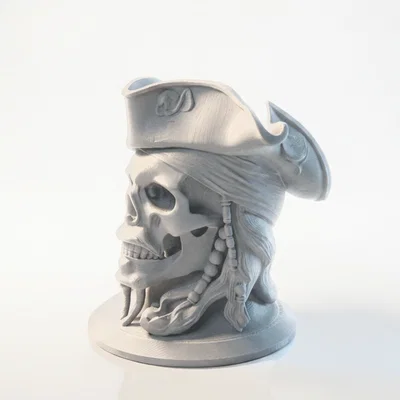 Mô hình 3D đầu lâu cướp biển Captain Jack Sparrow