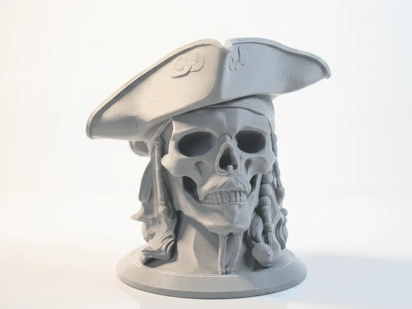 Mô hình 3D đầu lâu cướp biển Captain Jack Sparrow - Image 2