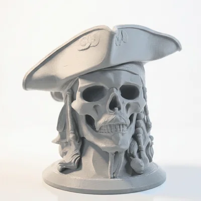 Mô hình 3D đầu lâu cướp biển Captain Jack Sparrow