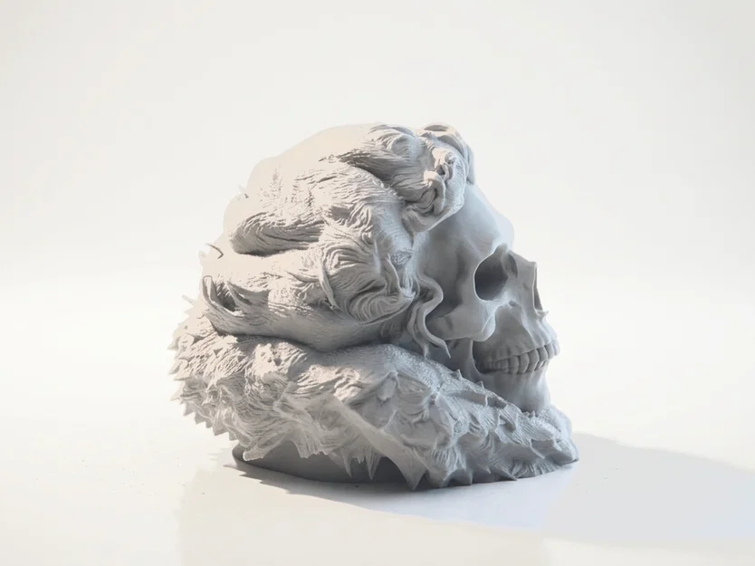 Mô hình đầu lâu Jon Snow phong cách Gothic in 3D - Image 2