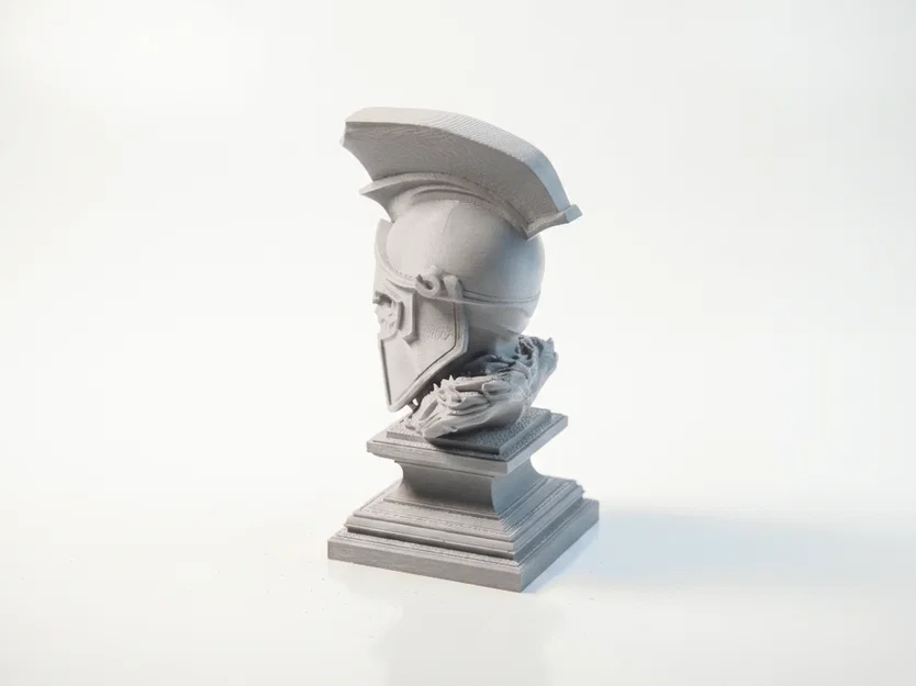 Tượng Bán Thân Đầu Lâu Chiến Binh Leonidas (In 3D) - Image 4