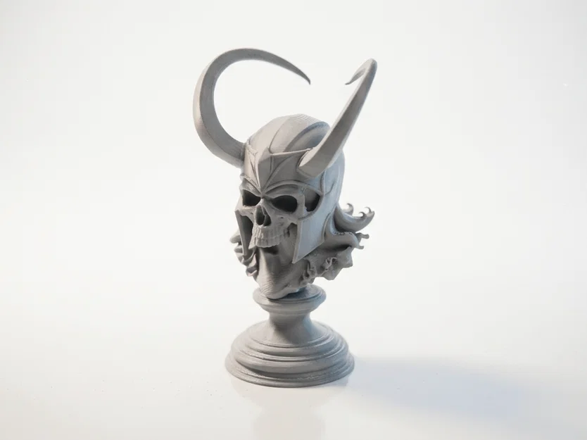 Tượng đầu lâu Loki - Mô hình 3D điêu khắc thần thoại Bắc Âu - Image 1