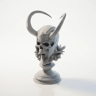 Tượng đầu lâu Loki - Mô hình 3D điêu khắc thần thoại Bắc Âu