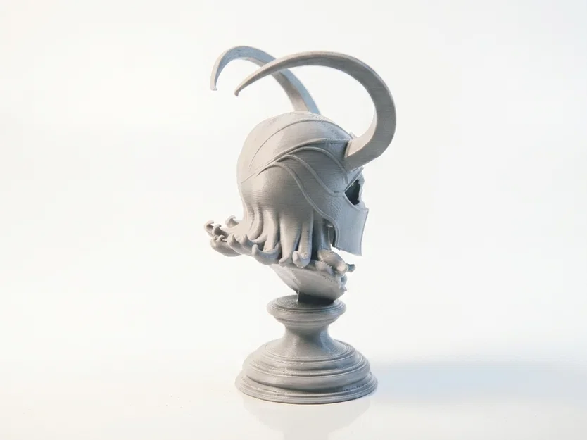 Tượng đầu lâu Loki - Mô hình 3D điêu khắc thần thoại Bắc Âu - Image 3