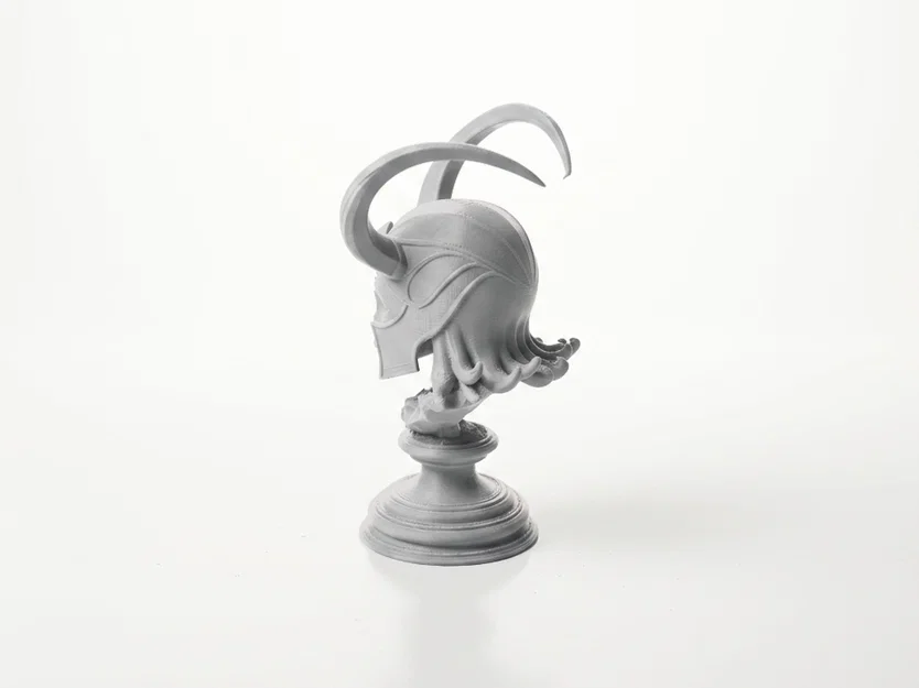 Tượng đầu lâu Loki - Mô hình 3D điêu khắc thần thoại Bắc Âu - Image 4