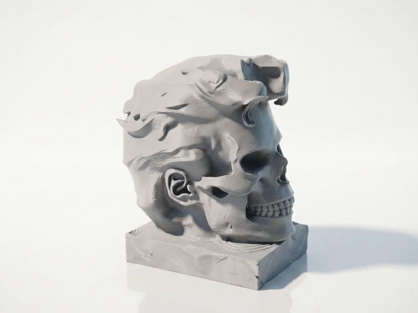 Tượng Đầu Lâu MJ - Mẫu In 3D Phong Cách Gothic Ấn Tượng - Image 1