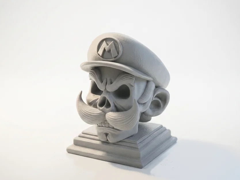Mô hình đầu lâu Mario - Vật phẩm sưu tầm gaming in 3D - Image 1