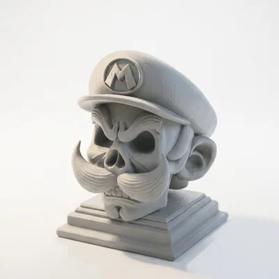 Mô hình đầu lâu Mario - Vật phẩm sưu tầm gaming in 3D