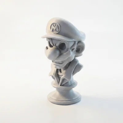 Mô hình 3D Bán thân đầu lâu Mario cực độc đáo