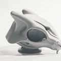 Mô hình đầu lâu Mewtwo Pokemon - Bản in 3D nghệ thuật - Thumbnail 3