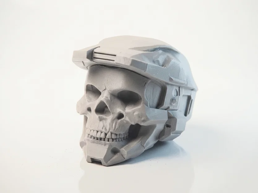 Mô hình điêu khắc đầu lâu Master Chief Halo in 3D - Image 1