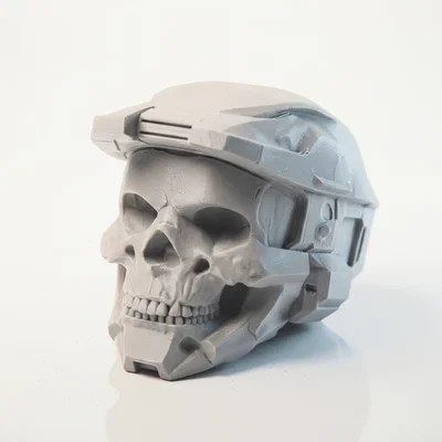 Mô hình điêu khắc đầu lâu Master Chief Halo in 3D
