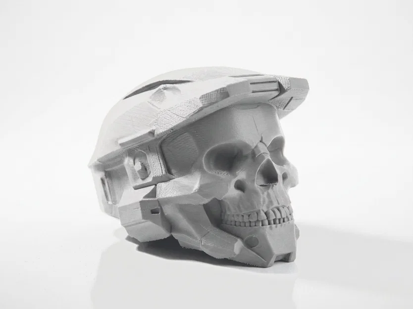Mô hình điêu khắc đầu lâu Master Chief Halo in 3D - Image 2