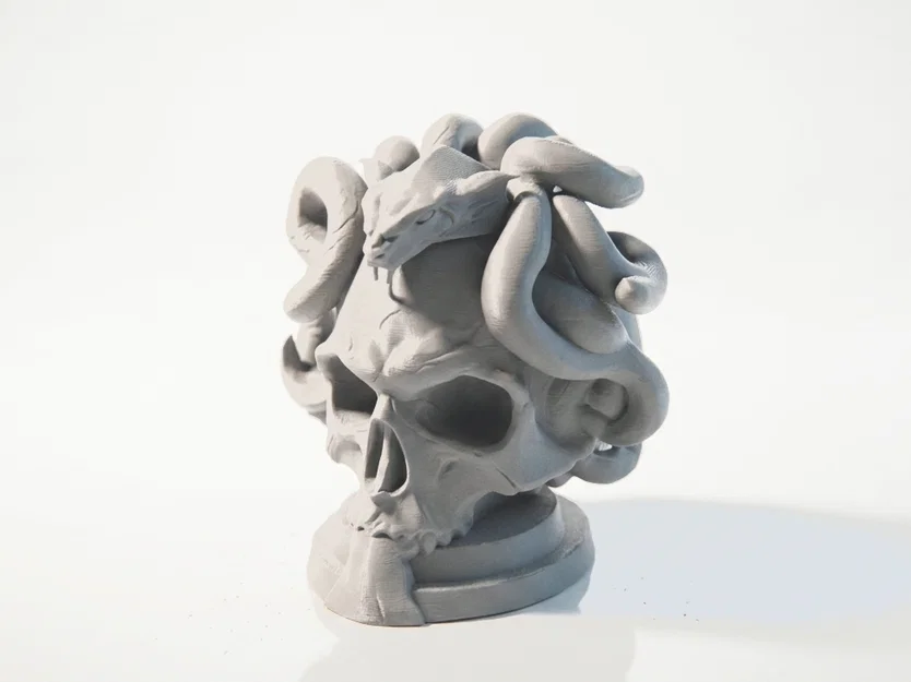 Mô hình điêu khắc đầu lâu Medusa in 3D phong cách thần thoại - Image 1