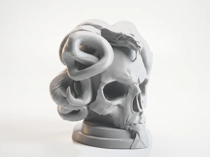 Mô hình điêu khắc đầu lâu Medusa in 3D phong cách thần thoại - Image 2