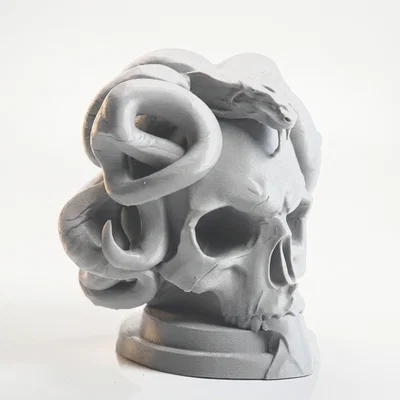 Mô hình điêu khắc đầu lâu Medusa in 3D phong cách thần thoại