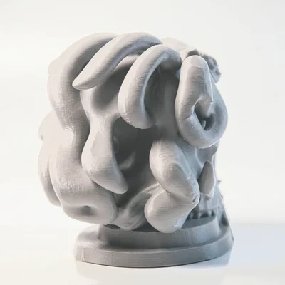 Mô hình điêu khắc đầu lâu Medusa in 3D phong cách thần thoại