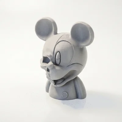 Mô hình 3D Bức tượng đầu lâu Mickey Mouse