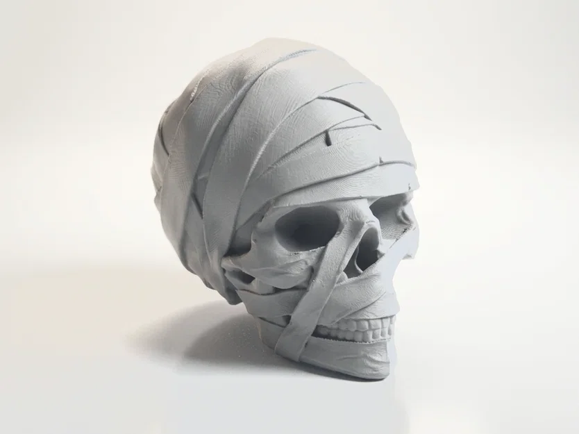 Mô hình 3D hộp sọ xác ướp trang trí Halloween - Image 1