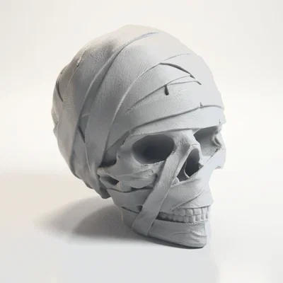 Mô hình 3D hộp sọ xác ướp trang trí Halloween