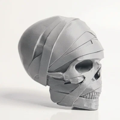 Mô hình 3D hộp sọ xác ướp trang trí Halloween