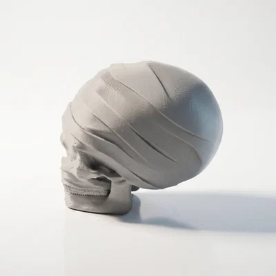 Mô hình 3D hộp sọ xác ướp trang trí Halloween