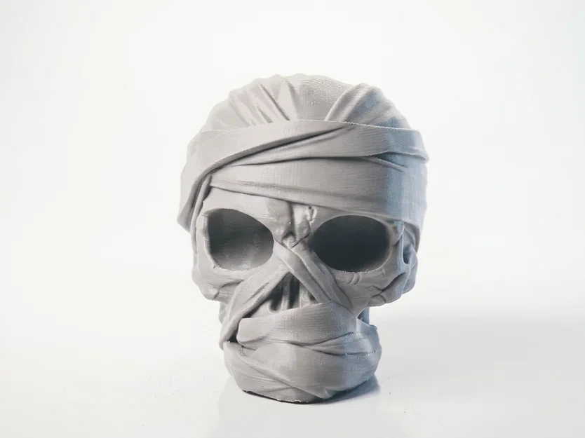 Mô hình 3D Đầu Lâu Xác Ướp Quấn Băng - Đồ trang trí Halloween - Image 1