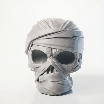 Mô hình 3D Đầu Lâu Xác Ướp Quấn Băng - Đồ trang trí Halloween