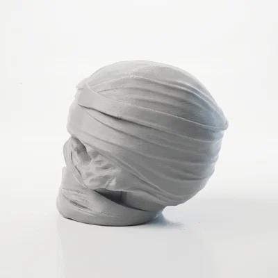 Mô hình 3D Đầu Lâu Xác Ướp Quấn Băng - Đồ trang trí Halloween