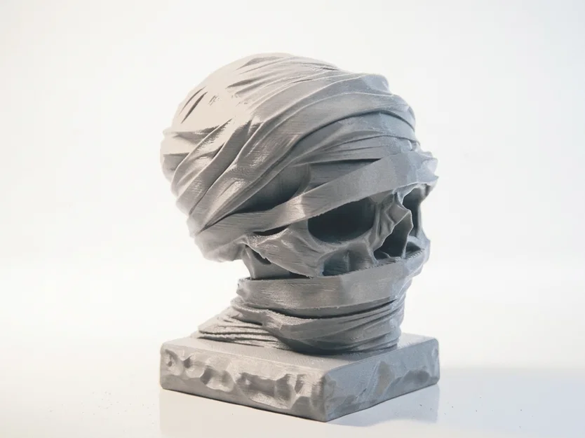 Mô hình 3D Đầu Lâu Xác Ướp Quấn Băng Trang Trí Halloween - Image 2