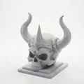 Mô hình đầu lâu có sừng phong cách thần thoại Bắc Âu - Bản in 3D - Thumbnail 1