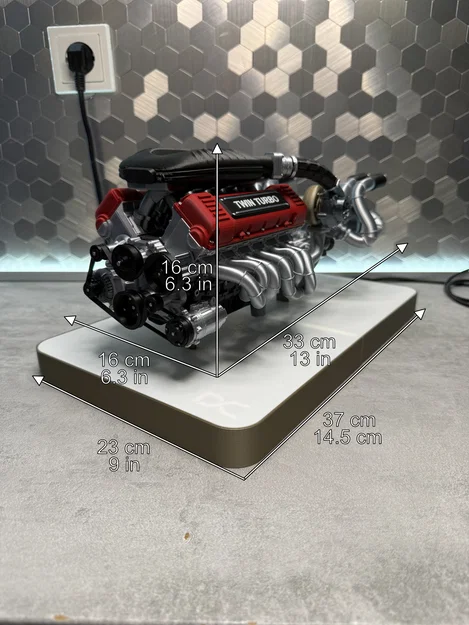 Mô hình động cơ V12 Twin Turbo tỉ lệ 1/6 - Image 2