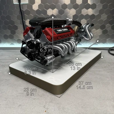 Mô hình động cơ V12 Twin Turbo tỉ lệ 1/6