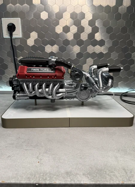 Mô hình động cơ V12 Twin Turbo tỉ lệ 1/6 - Image 5
